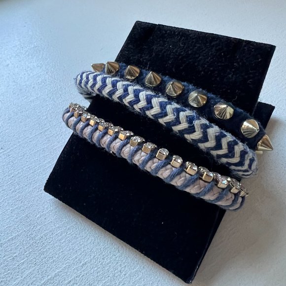 J Crew Bracelets- Blue & Gold Tone (3) - Picture 2 of 3